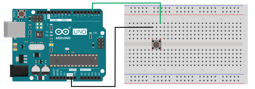 Кнопка с фиксациеи и без фиксации - Arduino / ArduBlock