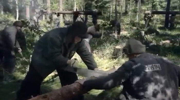 Сериал 2011 года "Отрыв". Вторая серия. Как персонаж Петренко угодил в лагерь, за покушение на товарища Сталина