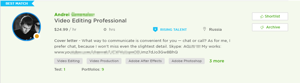 Исследование на UpWork - Cover Letter глазами Клиента