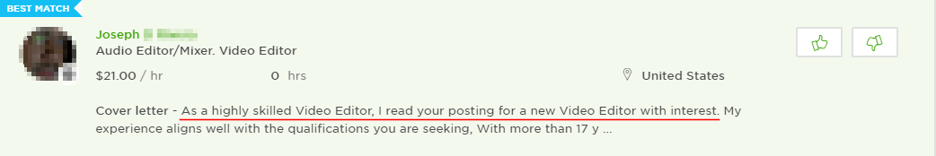 Исследование на UpWork - Cover Letter глазами Клиента