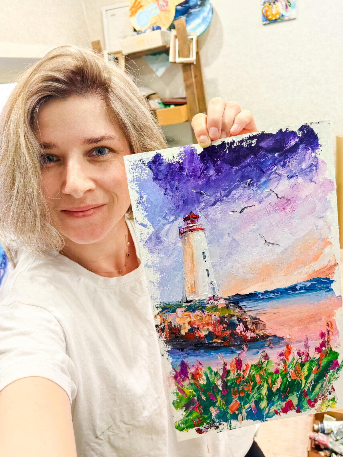 Масло масляное. Маяк в цветах