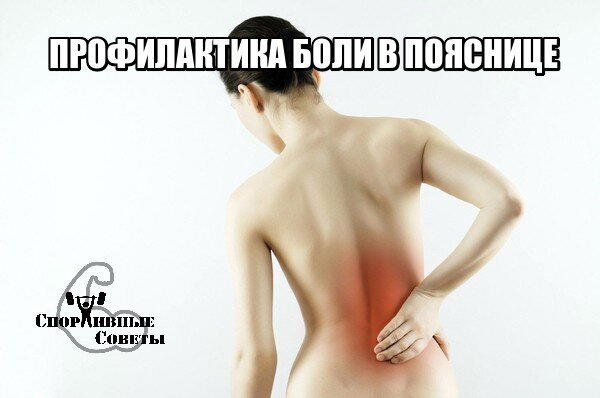 Профилактика боли в пояснице