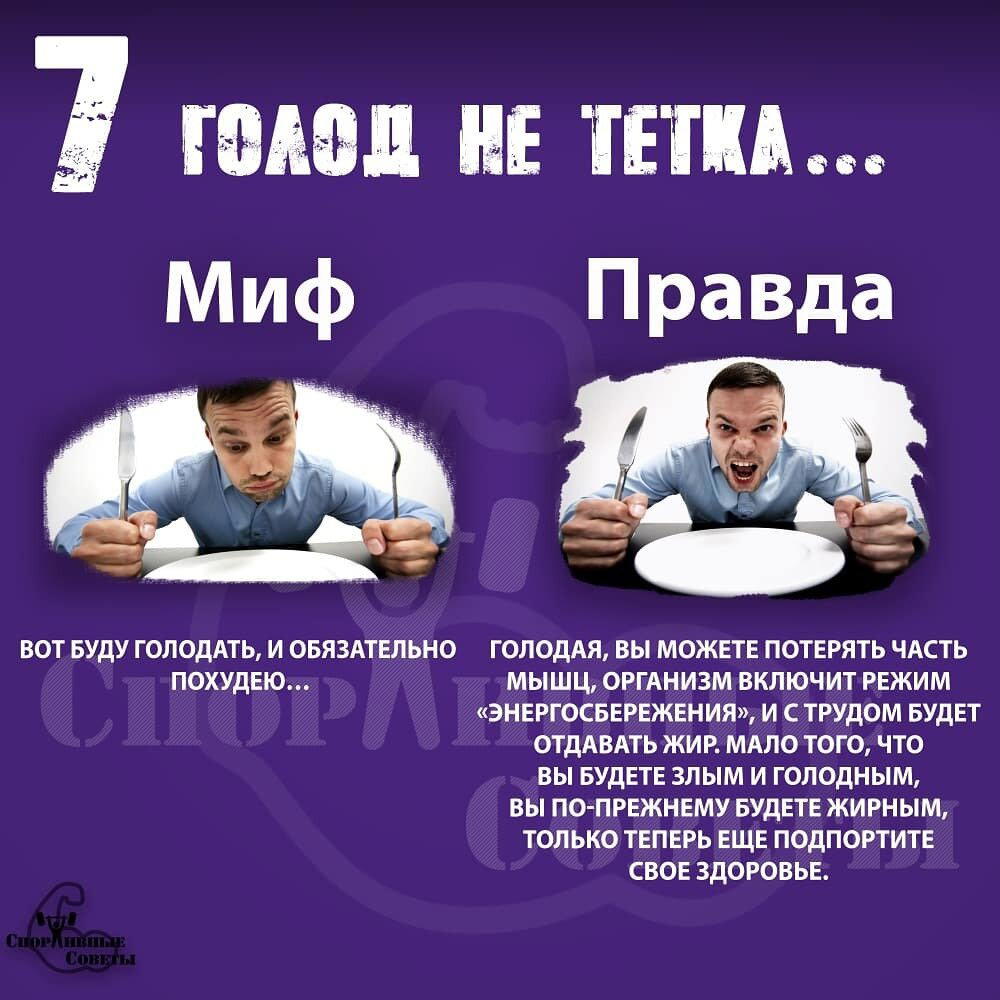 Распространенные мифы про питание