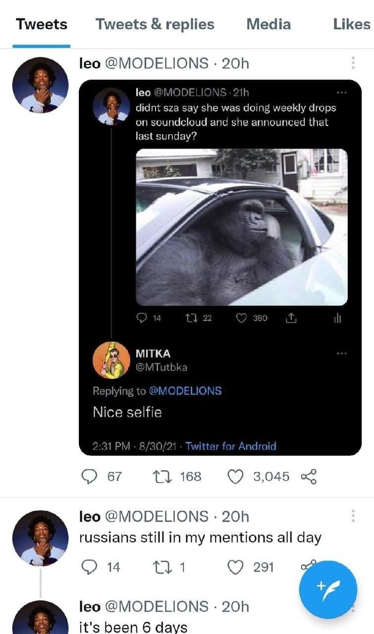 Афроамериканец написал в Twitter: "никто с белой мамой не должен быть счастлив". Русские поставили его на место