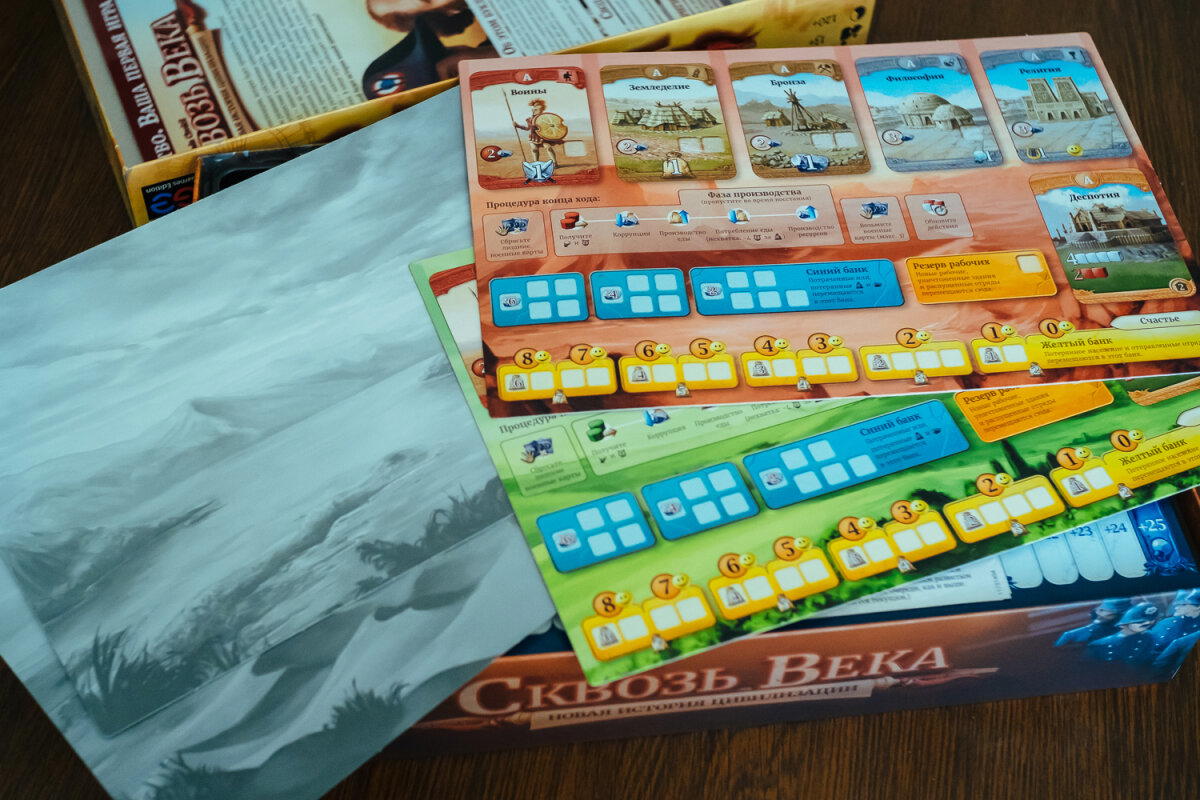 Распаковка игры "Сквозь века"