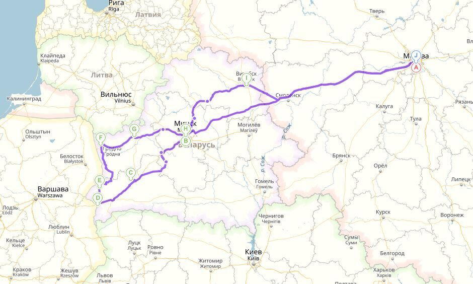 Беларусь за неделю, из Москвы через всю страну