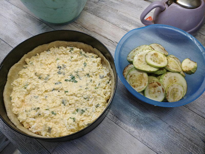 Тарт с кабачками и молодым сыром
