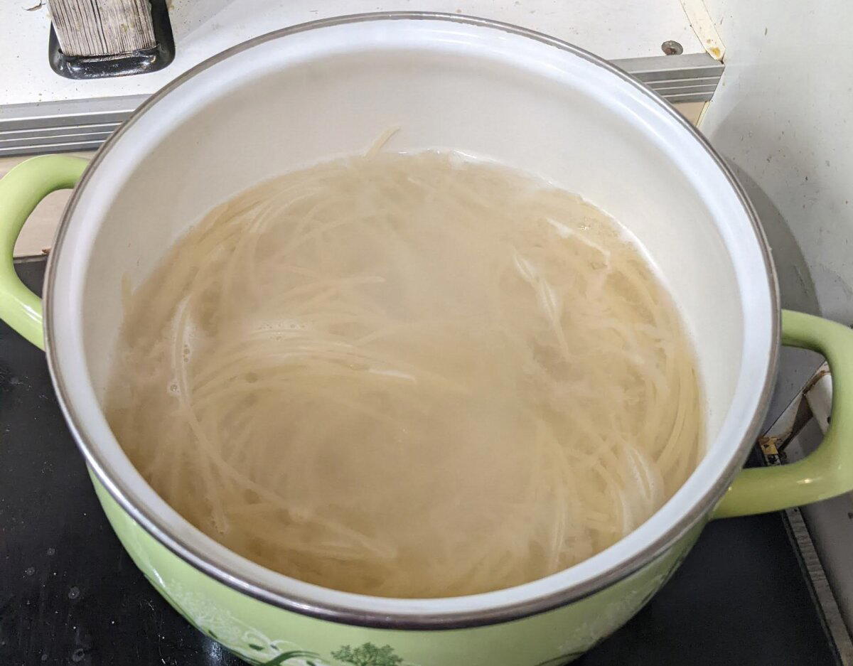Весенний ужин. Spaghetti mit Baerlauch - спагетти с... черемшой