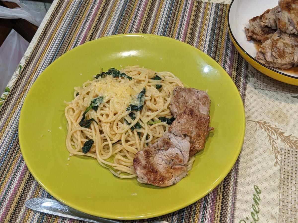 Весенний ужин. Spaghetti mit Baerlauch - спагетти с... черемшой