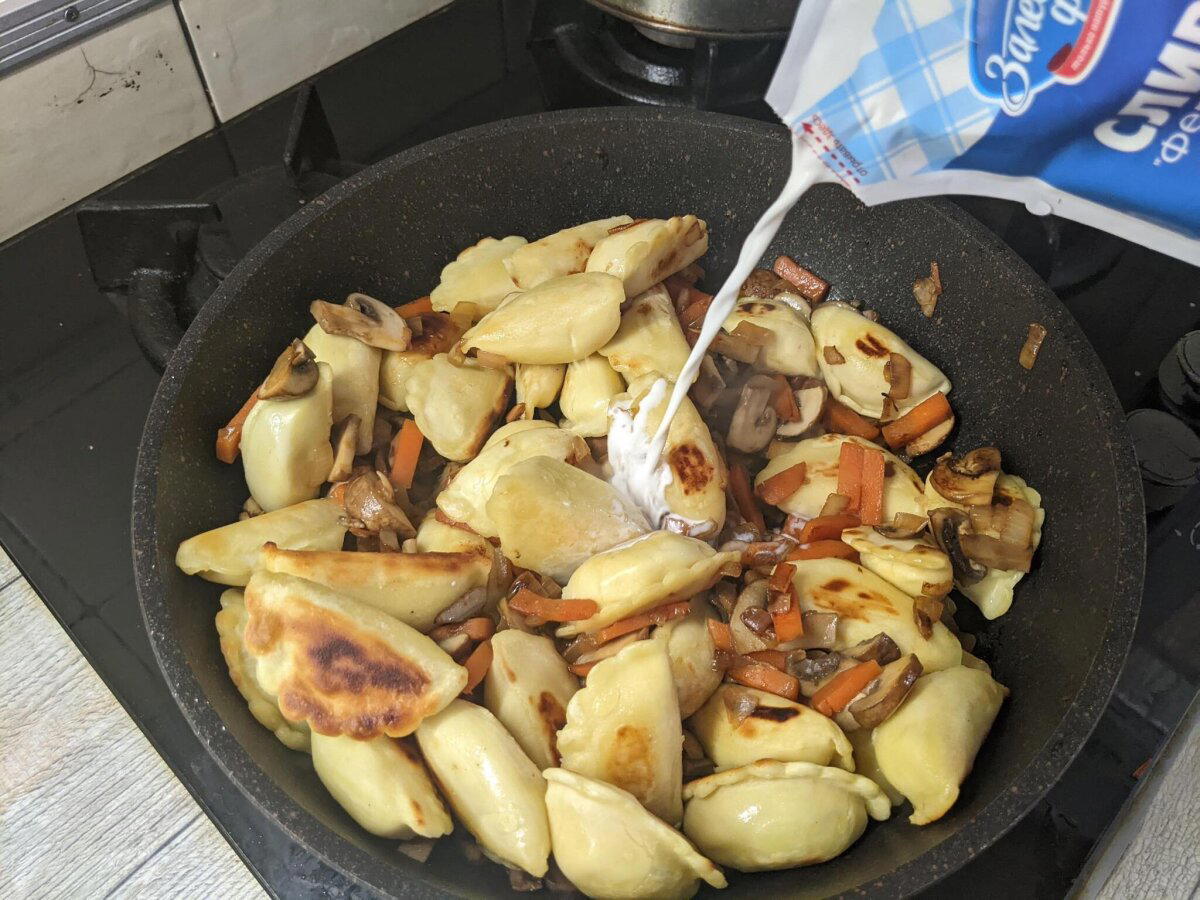 Проверка рецепта. Картофельные вареники в сливках, без отваривания