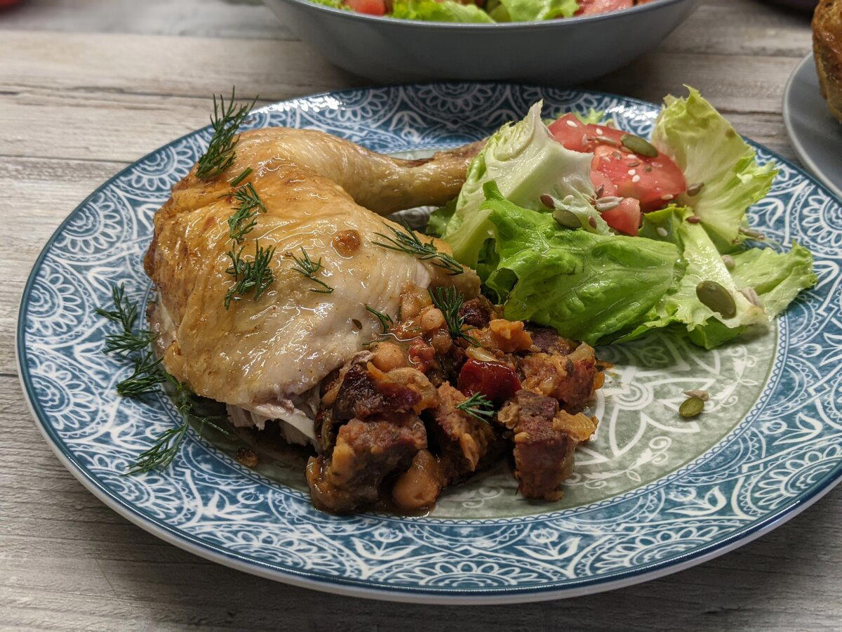 Фаршированная курица по мотивам Гордона Рамзи. Очень по мотивам