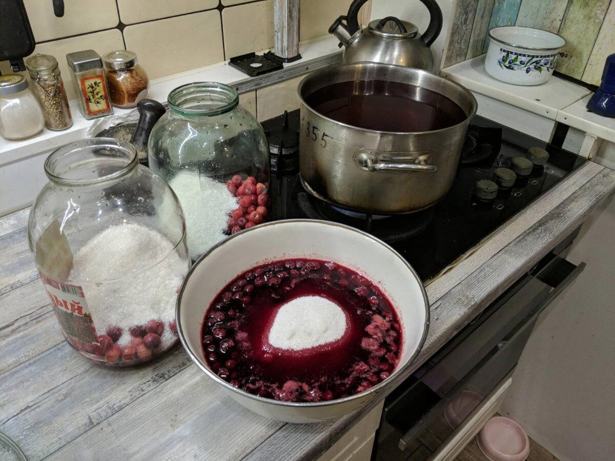 Персик и вишня. Как за три дня сварить варенье-пятиминутку