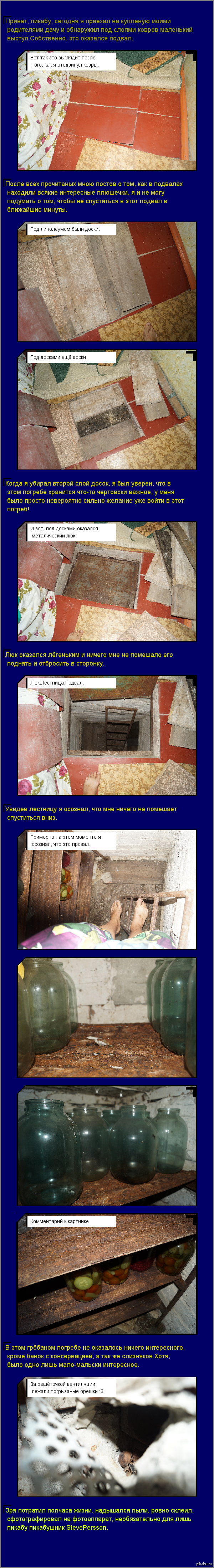 Как я в погреб спускался.