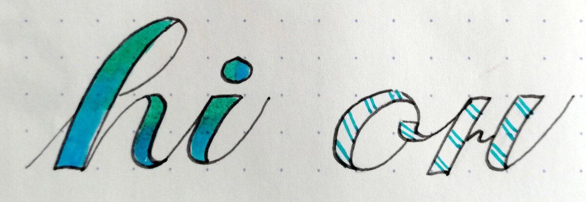 Медитативная каллиграфия. Faux calligraphy (псевдокаллиграфия) и тени