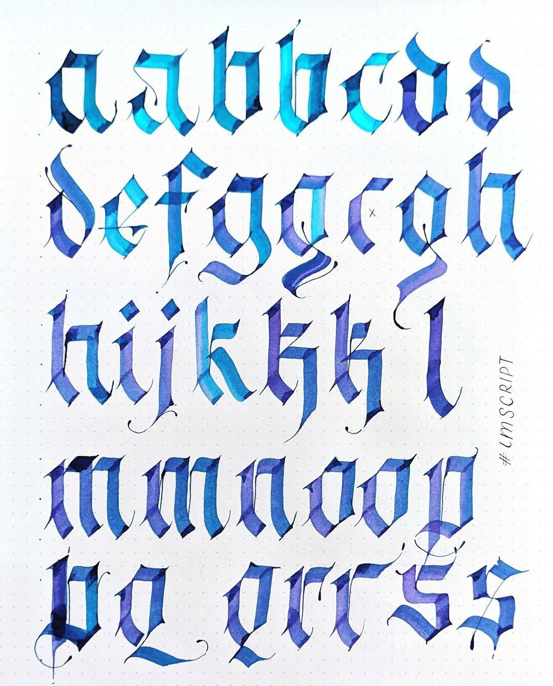 Медитативная каллиграфия - Готический шрифт #lmscript