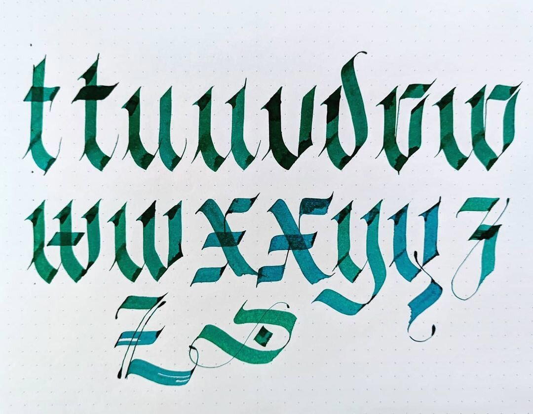 Медитативная каллиграфия - Готический шрифт #lmscript