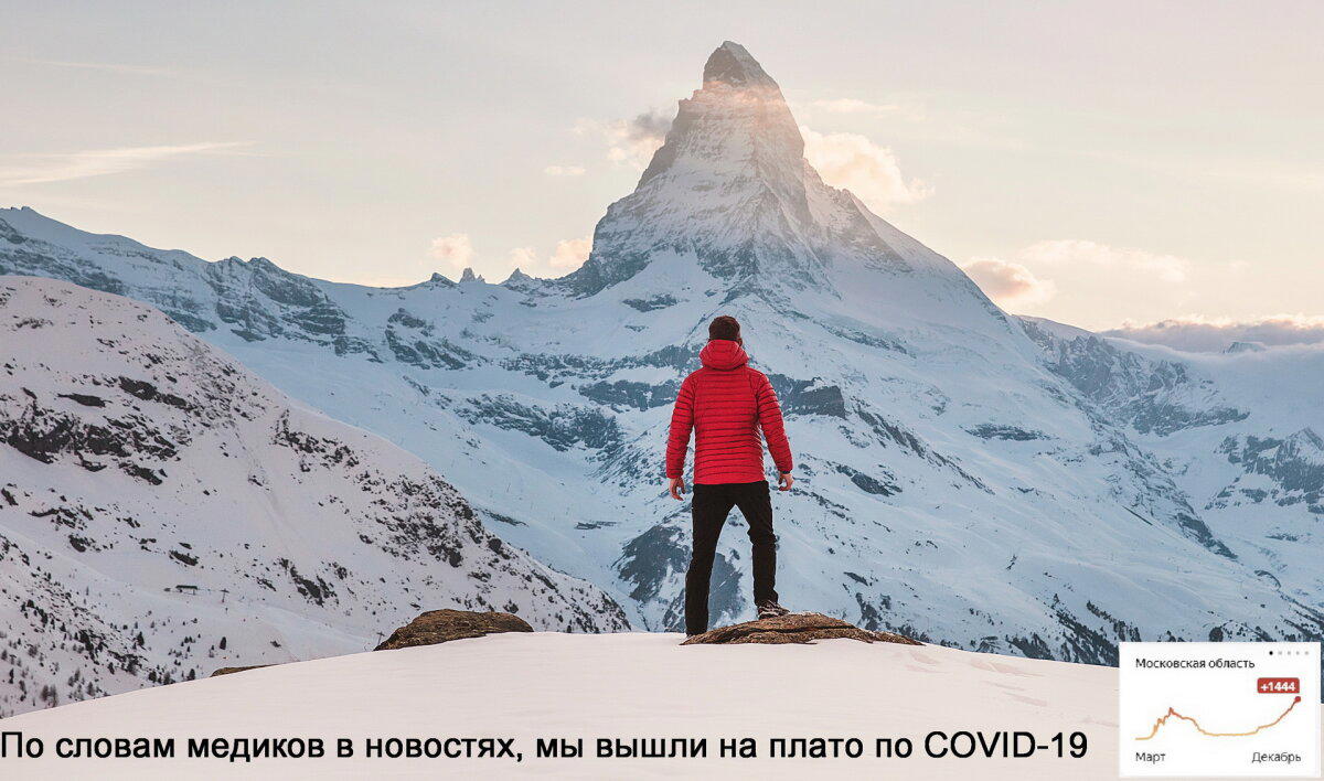 По словам медиков в новостях, мы вышли на плато по COVID19