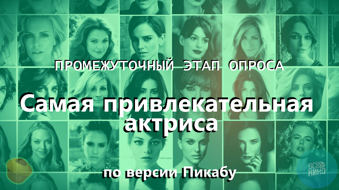 Продолжение опроса "Самая привлекательная актриса" по версии Пикабу: промежуточный этап.