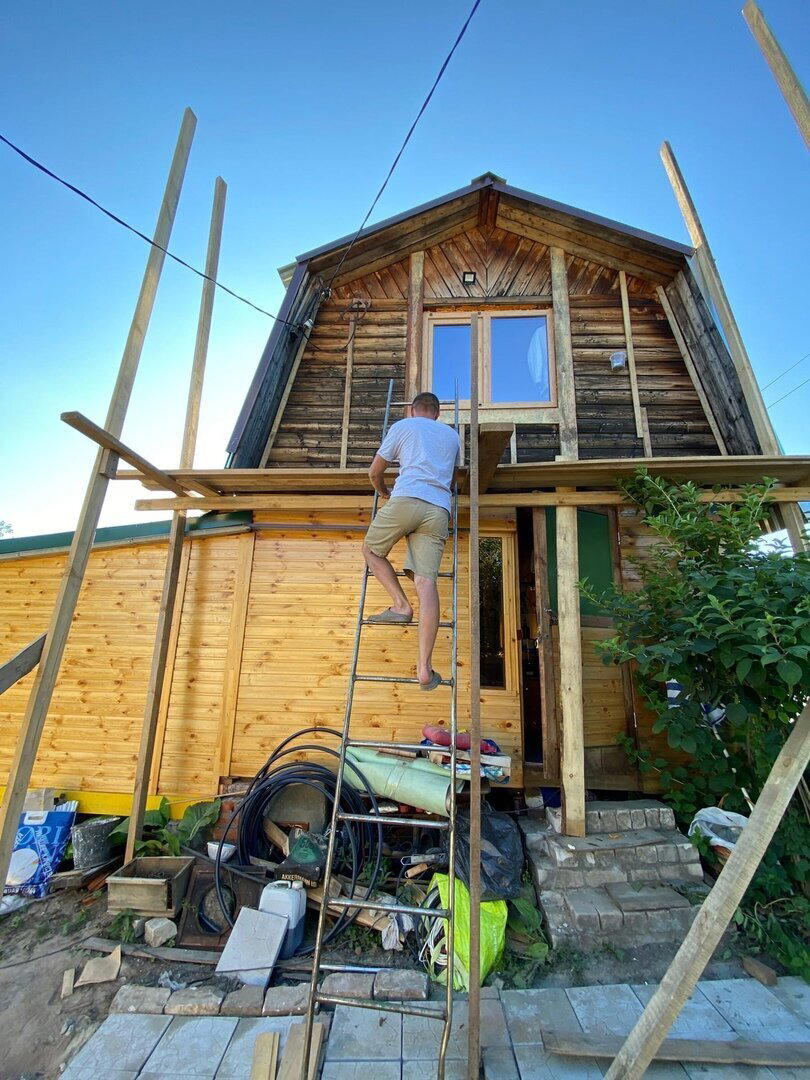 Пригодилась лестница из нержавейки, которую я нашел на старой металлобазе