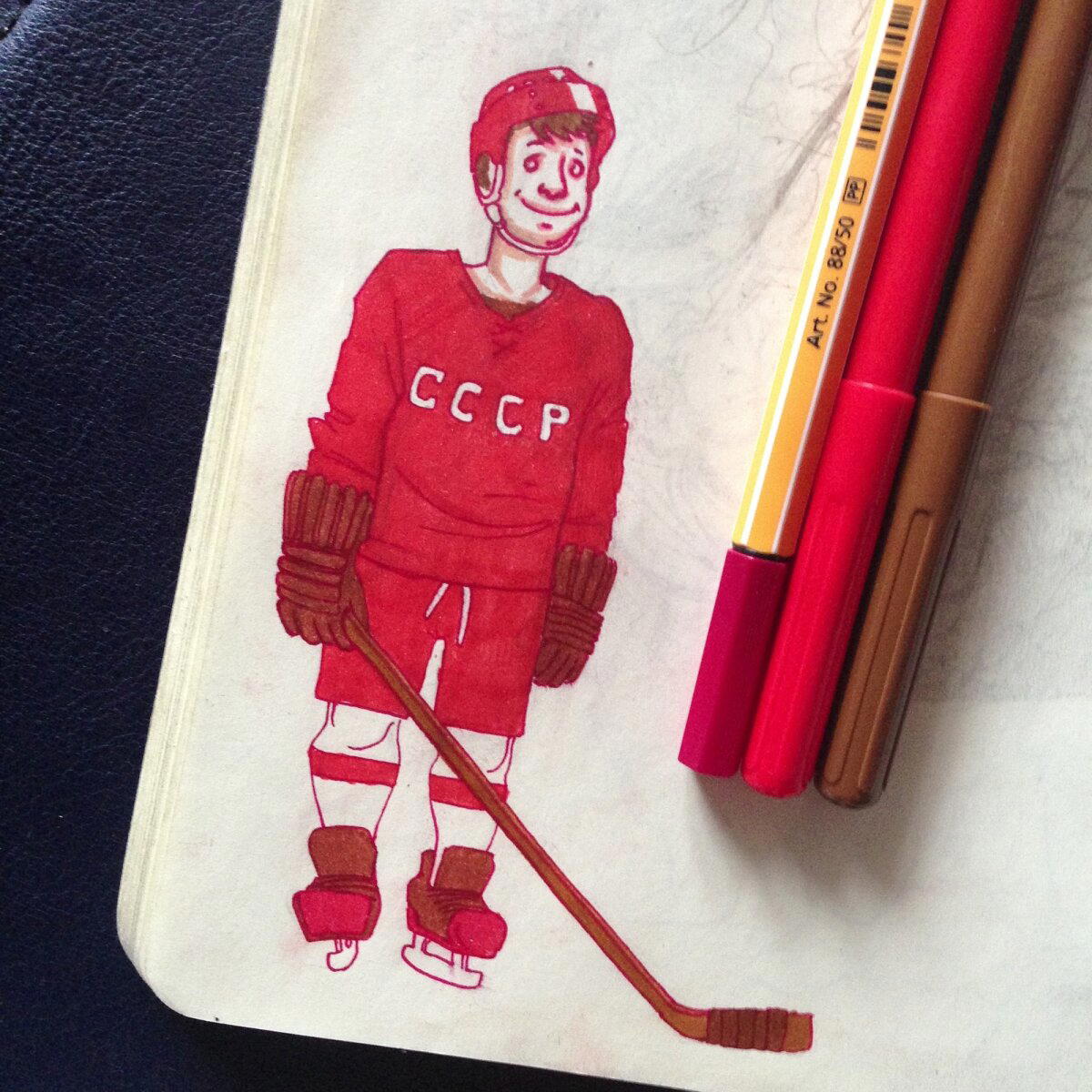 Маркеров пост да карандашей.