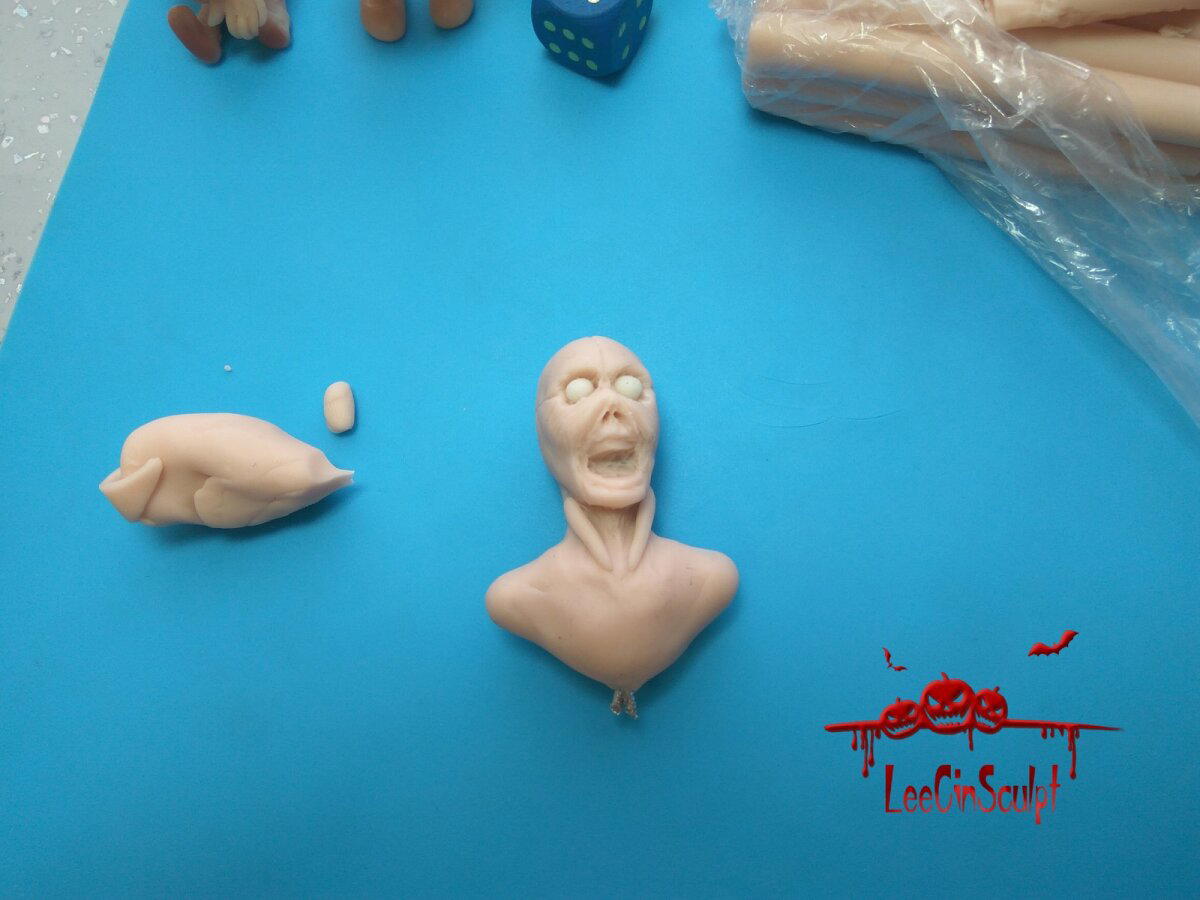 Процесс создания бюста зомби ч. 1