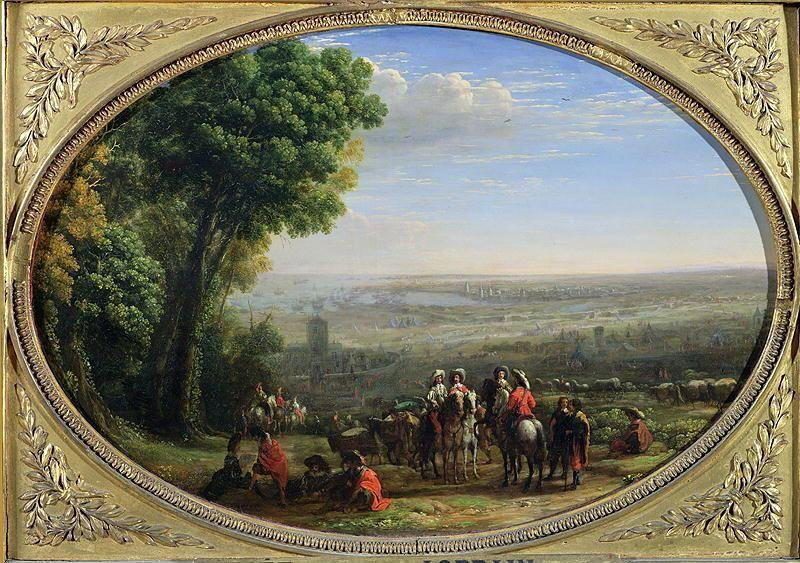 Осада Ла-Рошели войсками Людовика XIII в 1628 году. Картина художника Клода Лоррена