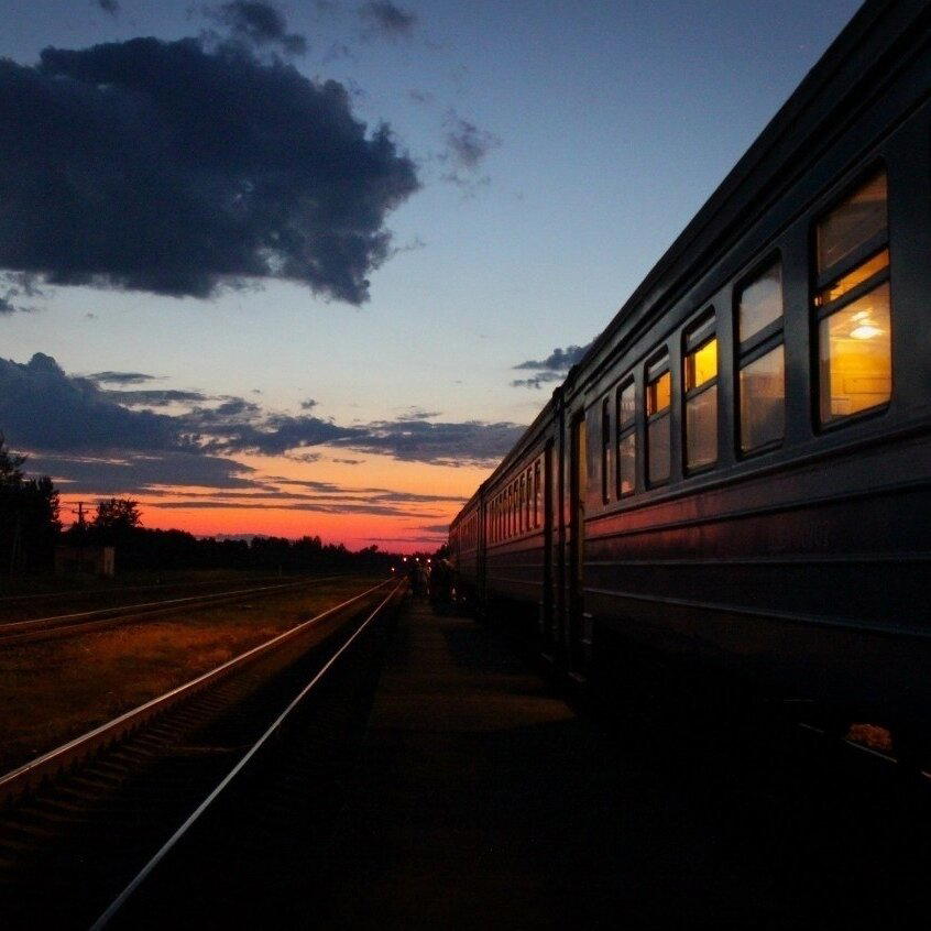 На закате