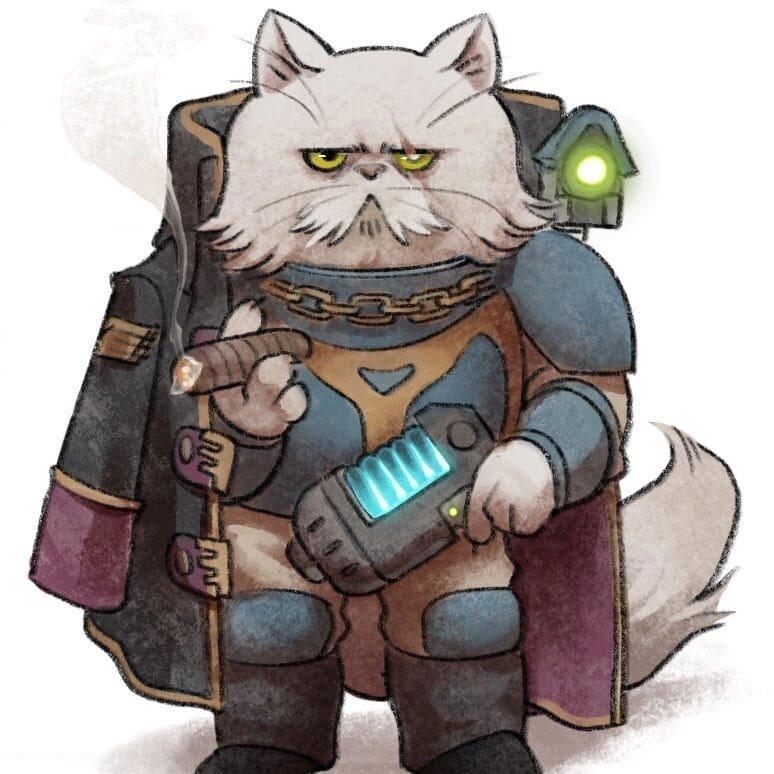 Кот-инквизитор из Warhammer 40k