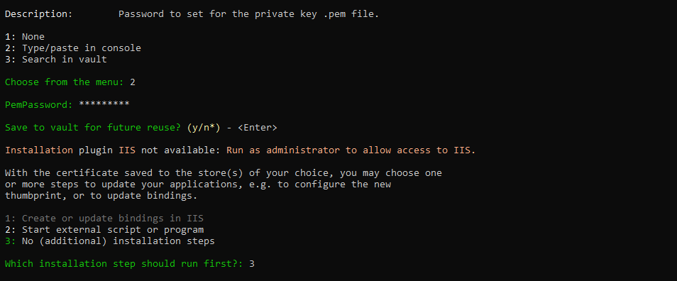 Сертификат Let's Encrypt вручную, без автоматики, на windows
