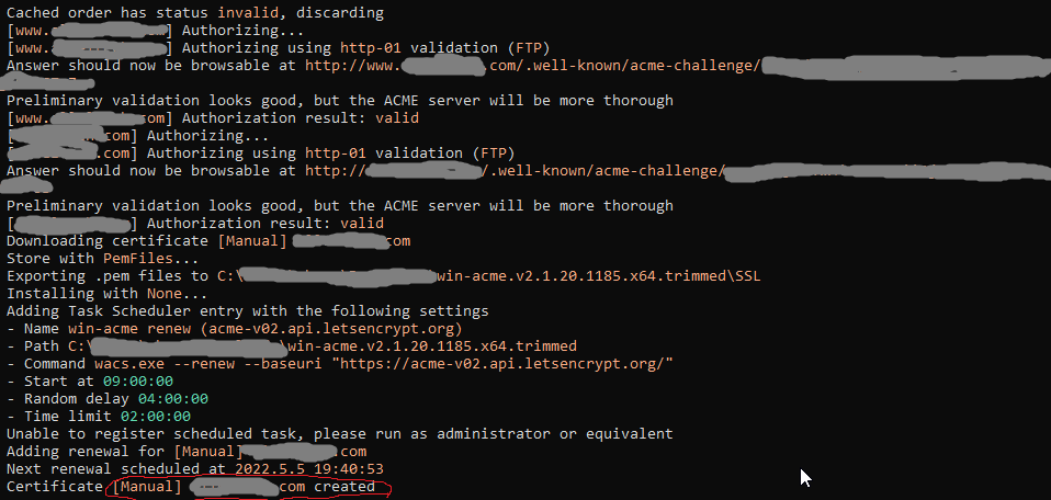 Сертификат Let's Encrypt вручную, без автоматики, на windows
