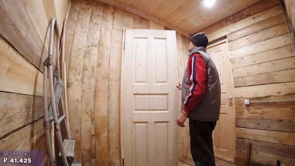 20 день. Внутренние двери (Строительство бани)