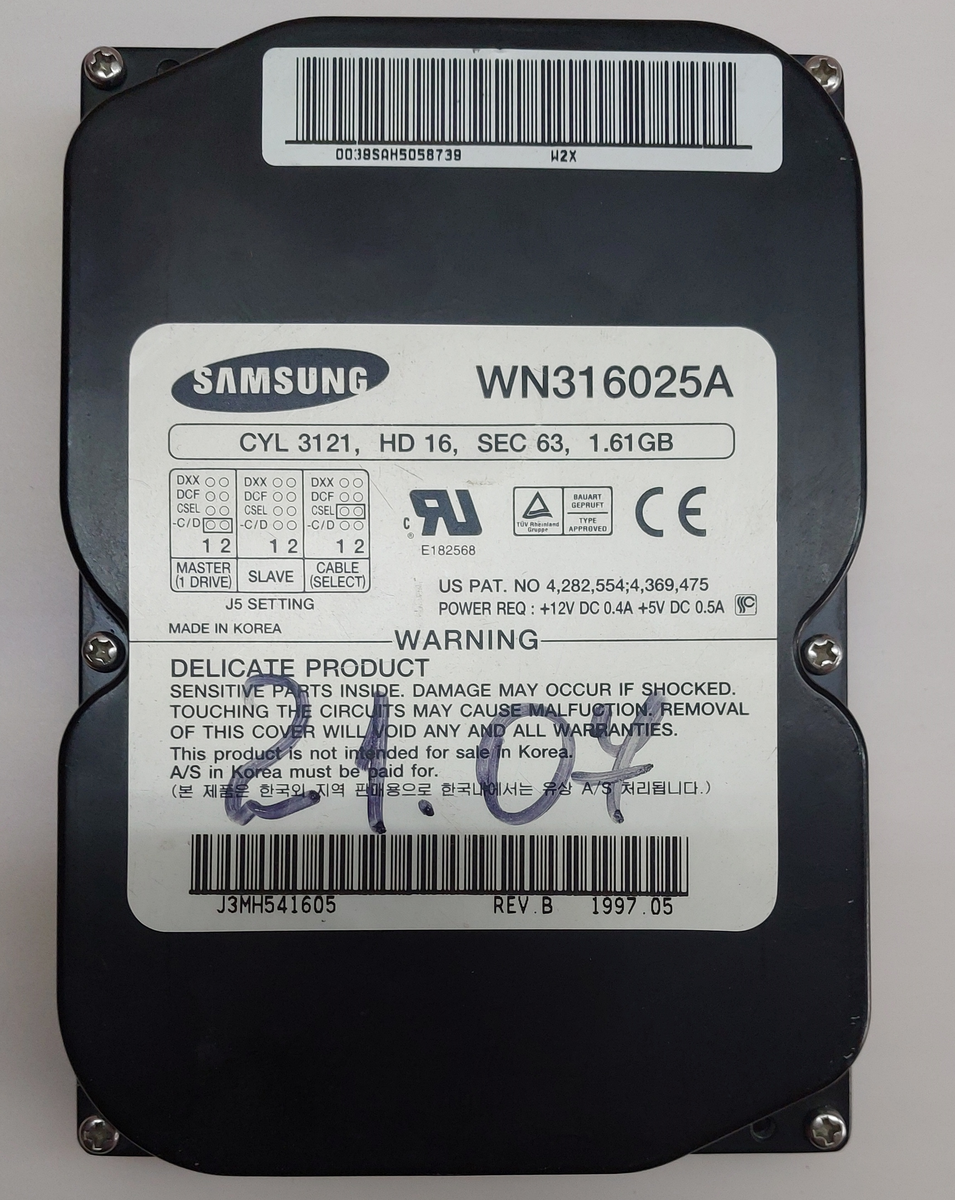 Жесткий диск IDE Samsung WN316025A.