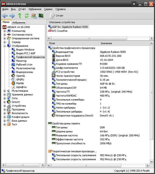 Видеокарты нашей молодости. ATI Radeon 9250