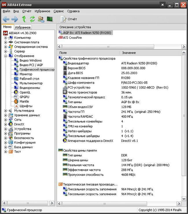 Видеокарты нашей молодости. ATI Radeon 9250