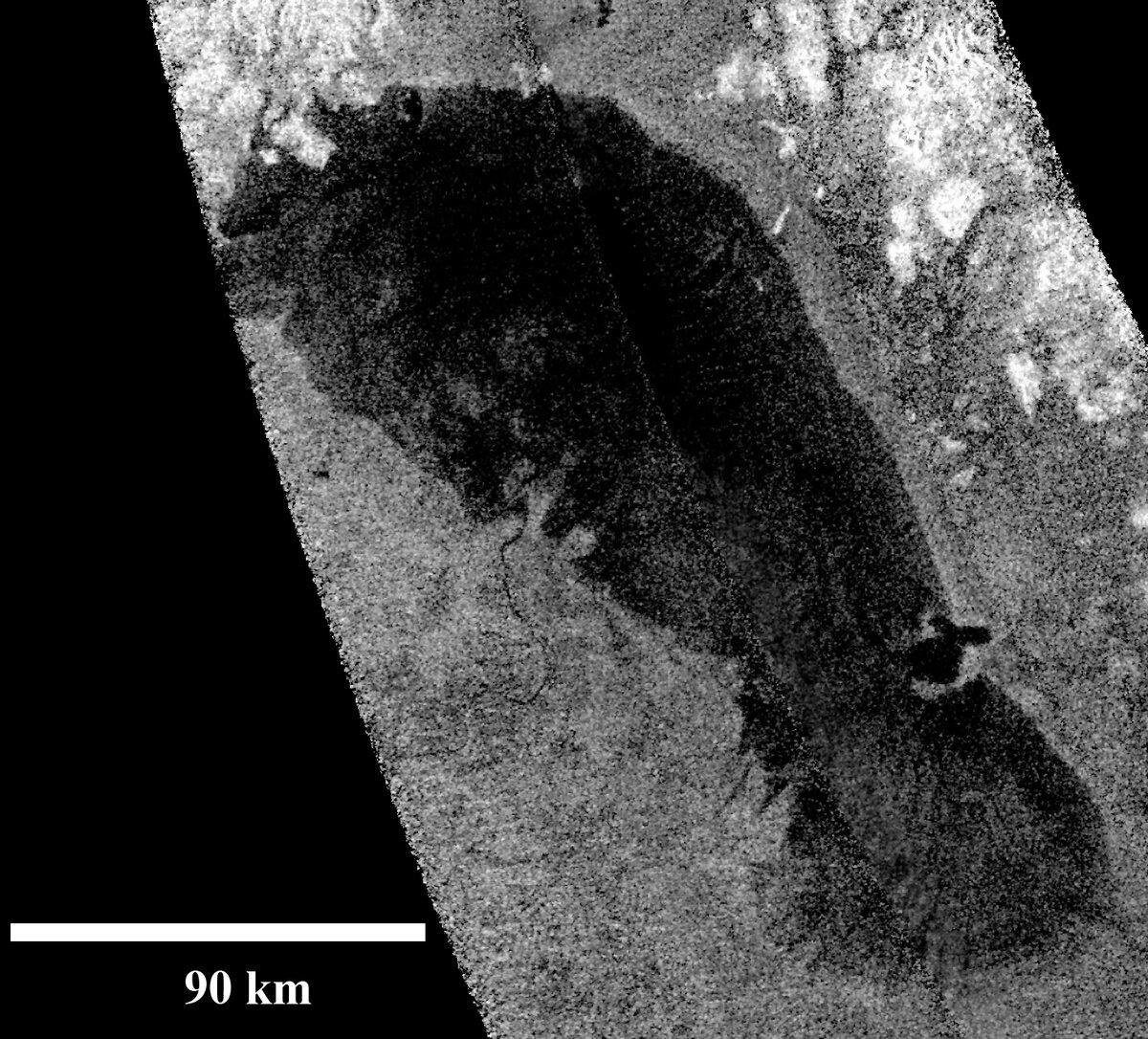 Озеро Онтарио на Титане / © NASA/JPL-Caltech/ASI