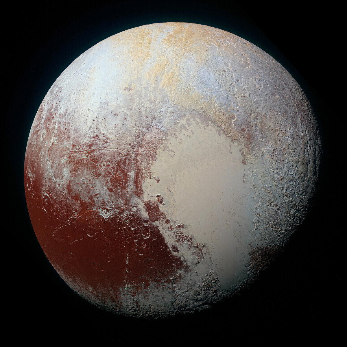 Обработанное изображение Плутона / © NASA/Johns Hopkins University Applied Physics Laboratory/Southwest Research Institute