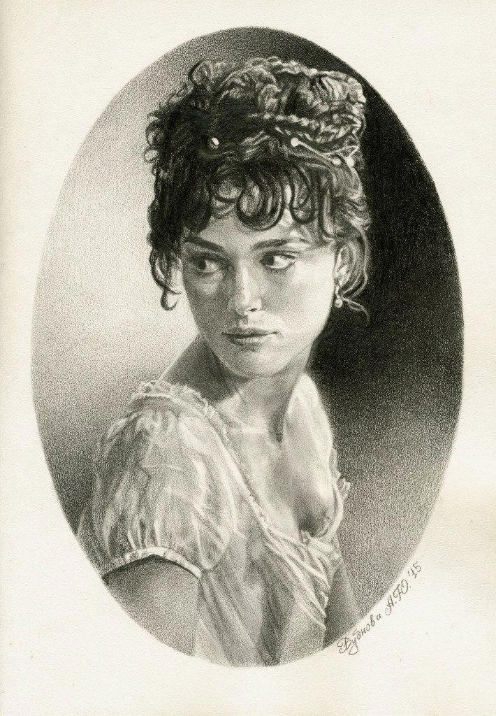 Кира Найтли (рисунок карандашом)