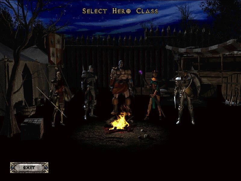 Выбор персонажа в оригинальной Diablo II
