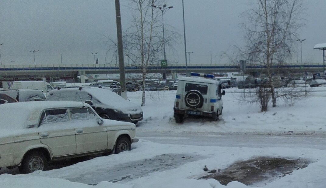 A потом они штрафуют за парковку на газоне