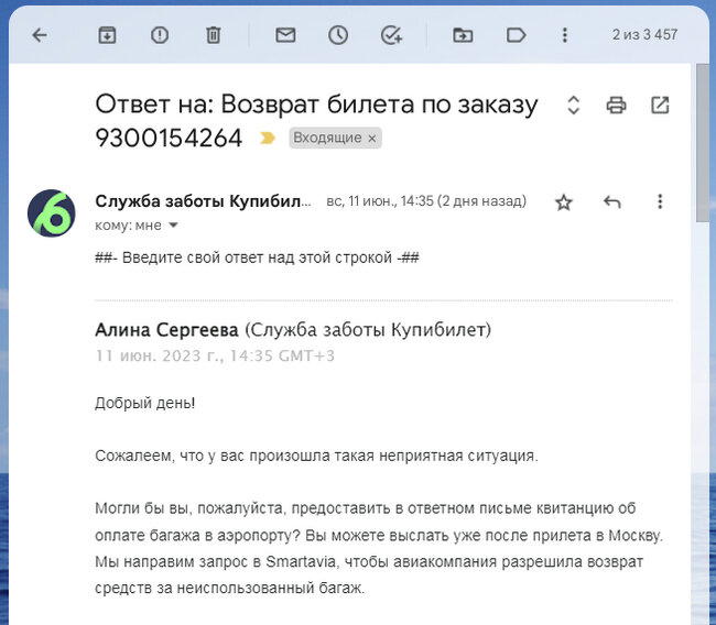 Перевес багажа