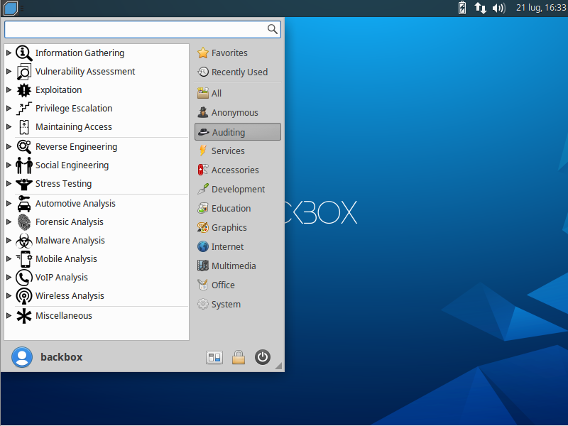 Выпуск BackBox Linux 8.1, дистрибутива для тестирования безопасности