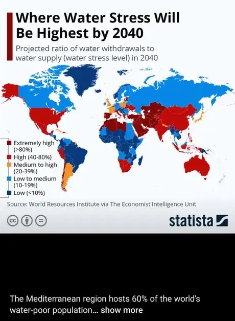 Проблемы с водой в мире к 2040 году
