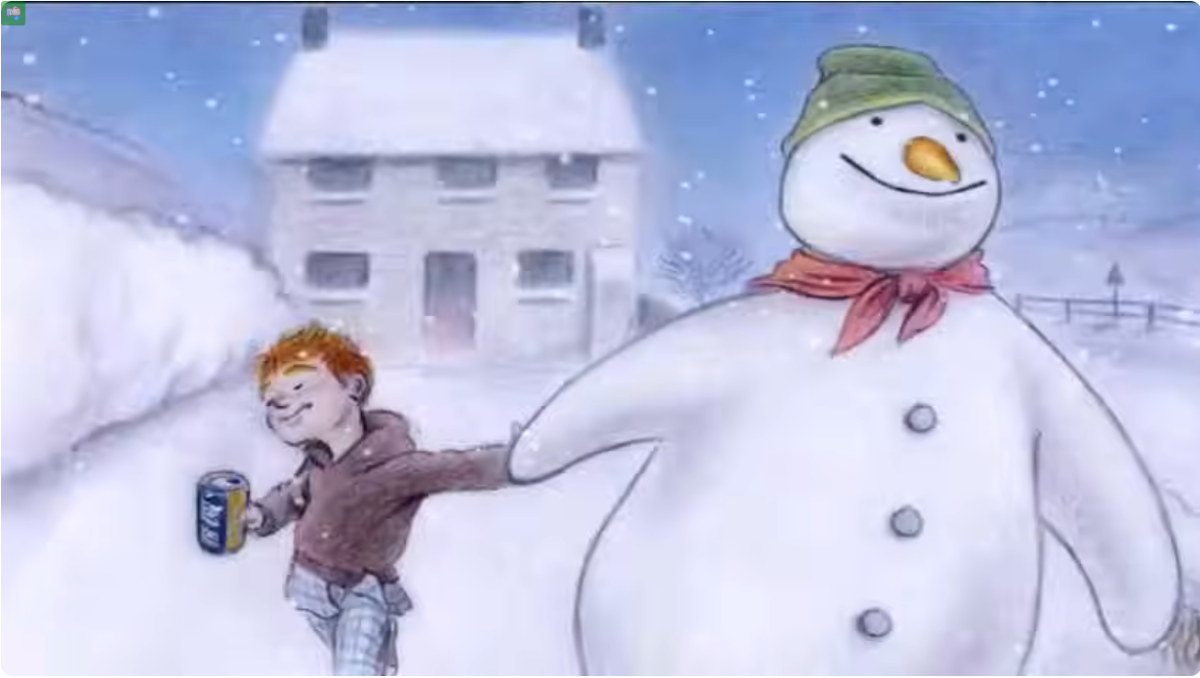 Мальчик жадный, да ещё и дразнит снеговика!
