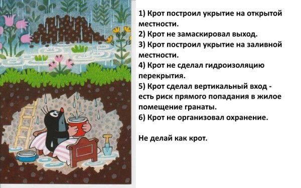 Полевое укрытие на примере иллюстраций в детской литературе