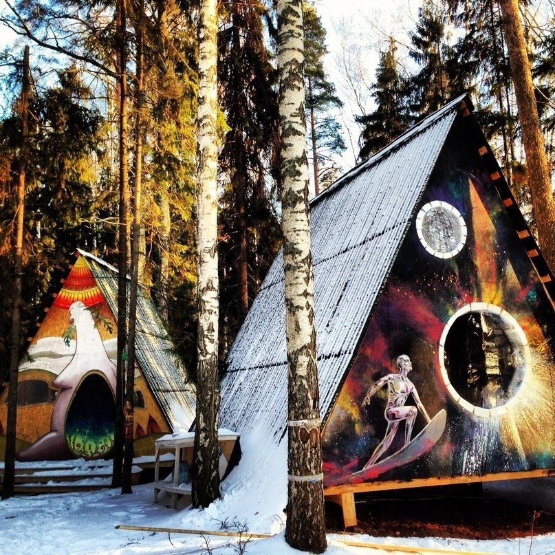 Шалаши на Волге