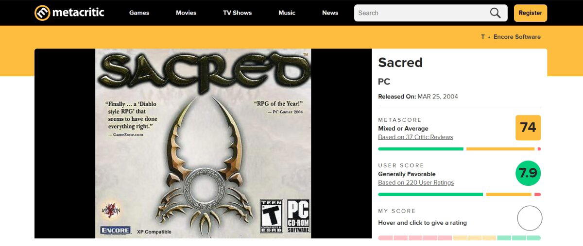 Sacred: ностальгия прошедшая проверку временем
