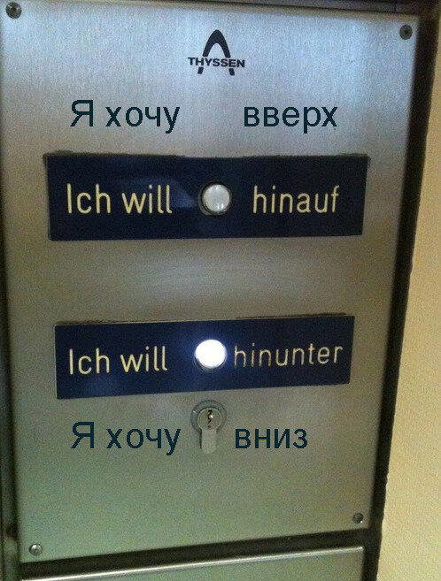 Press F for Fahrstuhl