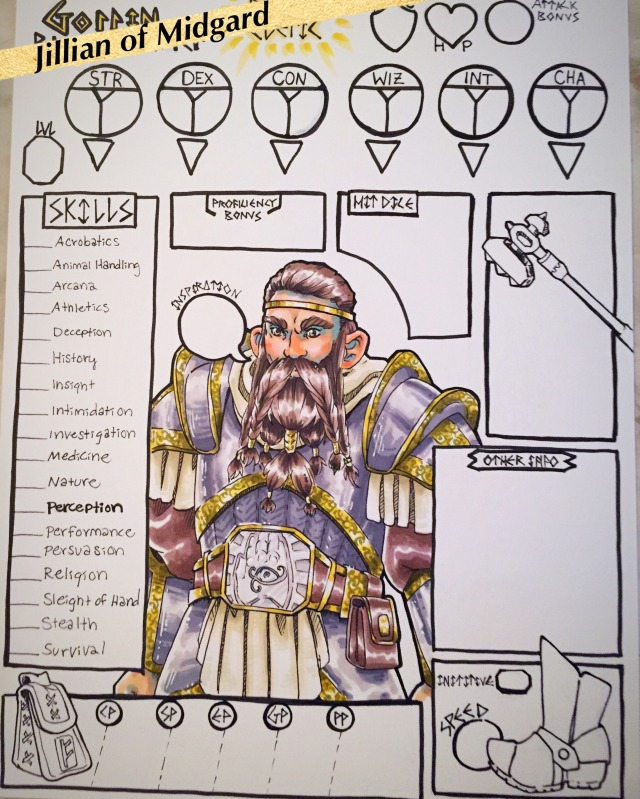 Классные листы персонажей ДнД, все сделаны вручную Jillian of Midgard. Очень крутые работы!