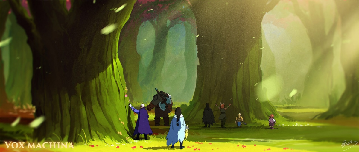 Персонажи и события 1 кампании Critical Role - группы актеров озвучки и игроков в ДнД от художника Lap Pun Cheung