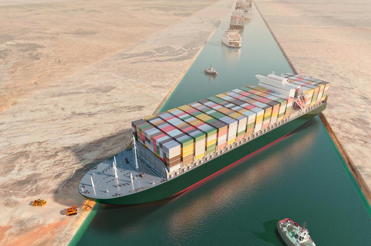 Легендарная пробка в Суэцком канале в 2021 году
